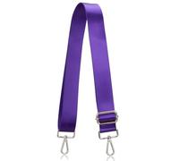 Allzedream Wide Purse Strap Replacement Crossbody Shoulder Bag Adjustable, Dark Purple,silver Hardware, M, Solid Color