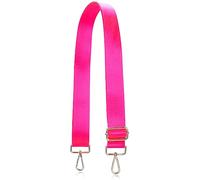 Allzedream Wide Purse Strap Replacement Crossbody Shoulder Bag Adjustable, Fluorescent Pink,silver Hardware, M, Solid Color