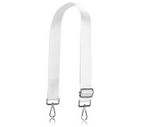 Allzedream Wide Replacement Strap for Handbag, Shoulder Bag, Adjustable, White, Silver, Medium, Classic