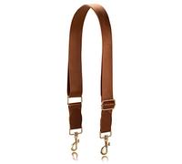 Allzedream Wide Replacement Strap for Purse Shoulder Bag Adjustable Leather Ends, Brown Gold Leather, M, casual