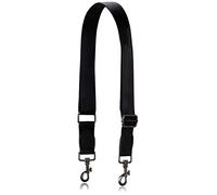 Allzedream Women's Crossbody Bag Wide Strap for Changing, Adjustable Shoulder Bag, Black leather, M, Modern