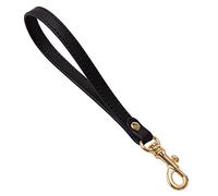 Allzedream Wristlet Strap Genuine Leather Keychain for Wallet Purse Clutch Cellphone Key Lanyard - Black - Medium