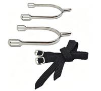 ALLZSMOOTHLY Professional English Equestrian Spurs, Rustproof & Wear-Resistant with Dual Nylon Spur Straps, Designed for Dressage, Daily Training & Arena Riding, Unisex for Men & Women