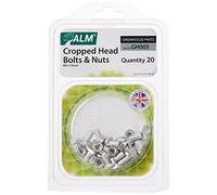 Alm Aluminium Cropped Head Nuts & Bolts (Pack 20) - GH003, Silver