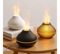 ALMA® Essential Oil Diffuser & Humidifier Flame Effect - 7 Colors, Ultra-Silent, Automatic Shut-Off - Perfect for Home, Bedroom, Yoga & Office