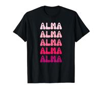 Alma First Name Minimalist Design Value Graphic T-Shirt, Men, Black, M