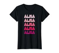 Alma First Name Minimalist Design Value Graphic T-Shirt, Women, Black, XL
