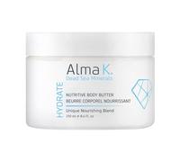 Alma K Nutritive Body Butter - Deep Hydration Body Cream Skin Care - Shea Butter Lotion with Dead Sea Minerals, Vitamin E - All Skin Types - 250 ml