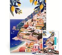 Almafi Coast 1000 Piece Puzzle For Teenagers Mind Skill Play Laser Cut for Flawless Fit Relaxing Indoor Group Activity (50x75cm)