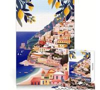 Almafi Coast Jigsaw Puzzles 1000 Piece for Teenagers Mind Challenge Relaxed Leisure Seamless Fit Fine Xmas Gift (50x75cm)