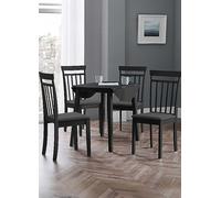 Almalfi Drop Leaf Dining Table & 4 Chairs Black