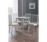 Almalfi Drop Leaf Dining Table & 4 Chairs Grey
