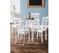 Almalfi Drop Leaf Dining Table & 4 Chairs White