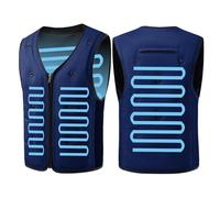 ALMASI Water-Cooled Cooling Vest,Summer Cooling Work Vests,Portable Water Cooling Vest for Outdoor Working(Blue,XXX-Large)