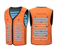 ALMASI Water-Cooled Cooling Vest,Summer Cooling Work Vests,Portable Water Cooling Vest for Outdoor Working(Orange,XXXX-Large)
