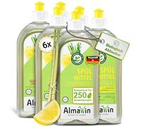 AlmaWin Organic Washing Up Liquid Lemon (6 x 500 ml)