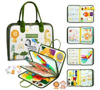 Almaxi Busy Board Toddler Toys for 1-3 Years, 8-in-1 Montessori Busy Book Educational Learning Toys with Airplane Activities - Perfect Christmas & Birthday Gifts for Boys & Girls