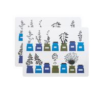 Almedahls Persons kryddskåp placemat 30x40 cm 2-pack Blue