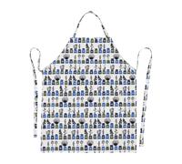 Almedahls Persons spice cabinet apron small pattern Blue