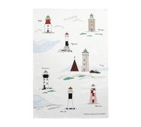 Almedahls Swedish lighthouses kitchen towel 47x70 cm White-multi