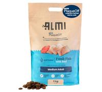 ALMI Premium Dry Dog Food 3kg | For Adult Dogs | High Fish & Beef Content - All Natural, Grain-Free, Protein-Rich - Premium PlaqueOff Dental Benefits - Hypoallergenic