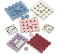 Almineez 100 Pack Scented Tea Light Candles Long Lasting 7 Hour Burn Wedding Anniversary Parties Rose, Lavender, Jasminem Cotton Flowers, Mixed Berries Fruit Scents