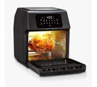 Almineez 12L 1800W Digital Air Fryer Oven Toaster Rotisserie Multifunctional Cooker Dehydrator LED Kitchen Countertop Oil free Bake Roast Reheat Includes Basket,Skewer, Removal Tool