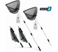 Almineez 2Pk Telescopic Fishing Landing Net Portable Triangular Basket 150Cm