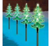 Almineez 4 x Crystal Christmas Tree Pre-Lit Green LED Pathway Lights Almineez Green
