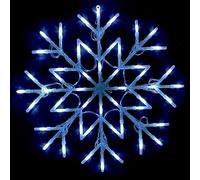 Almineez 50 LED Snowflake Silhouette Christmas Window Flashing Light Decoration in White Almineez White