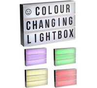 Almineez A4 Colour Changing Cinematic Light Up Box Led Sign 90 Letters Numbers Symbols Battery Operated
