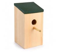 Almineez Bird House Wooden Wild Small Wood Nesting Box Nesting Handy Home Garden Pressure Treated for Wild Birds Sparrows Blue Tits Robin with Traditional Hinged Roof