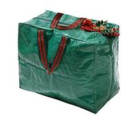 Almineez Christmas Decoration Storage Bag Stores Decoration Lights Ribbon Tinsels Wreath Garlands Baubles Bows Tags Gift Wrap Bag - Strong Zip Up Sack Storage Bag Organiser