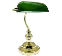 Almineez Classic 15" Retro Bankers Lamp Handmade Tilting Emerald Green Glass Shade | Size: 15 inches Almineez Green 15 inches