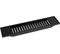 Almineez Luxury Bamboo Wood Bath Tub Caddy Rack Tray, Water Resistant Bathroom Shelf Tidy Tray Storage Shelf Organiser (Black)