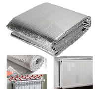 Almineez Radiator Reflective Foil Foil Insulation Sheet Heat Reflector with 3m Sticker Pad Energy Saving Foil Panel Easy Install - Reduce Your Heating Costs Winter Bills - Size 10m x 0.6m