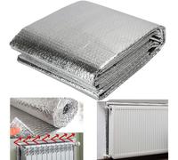 Almineez Radiator Reflective Foil Insulation Sheet Heat Reflector 5m x 60cm in Silver | Size: 5m x 60 cm Almineez Silver 5m x 60 cm