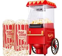 Almineez Retro Carnival Popcorn Maker Red 1200W Electric Fairground Popcorn Machine | Size: Large Almineez Red L