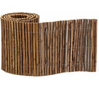 Almineez Willow Wooden Garden Edging Fence 2M x 15cm in Brown | Size: 2M x 15 cm Almineez Brown 2M x 15 cm
