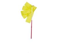 ALMLEU Artistic Gymnastics Ribbon Pro Twirling Colorful Streamer Girls Gym Dance Ballet Performance Prop 2M/4M Training(Yellow-10Pcs,4M)