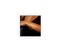 ALMLWIAJ Gold Bangles for Women Stackable Set, 3 PCS Gold Plated Cuff Bracelet Jewellery Gifts for Women Wedding Party Birthday