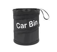 ALMLWIAJ Portable Mini Black Car Bins for Front/Back of Car, Collapsible Car Trash Can Garbage Storage, Waterproof Rubbish Bin for Auto Motor Travel Tidy
