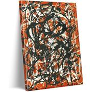 ALMLZL Free Form by Jackson Pollock Wall Art Black Orange Line Art 12x16 In