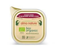 Almo Nature Biorganic - Wet Doog Food made with 100% Bio Ingredients - Beef and Vegetables - 100g (Pack of 32)