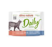 Almo Nature Daily - Complete Wet Cat Food for Adult Cats - Chunks - with Chicken and Beef, with Tuna and Salmon - NON-GMO, Preservative-Free - Pouches, 70g (Pack of 6)