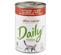 almo nature Daily - Complete Wet Cat Food - Paté - Beef - Gluten-Free, Grain-Free, Non-GMO - 400g - Pack of 24