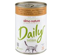 almo nature Daily - Complete Wet Cat Food - Paté - Turkey - Gluten-Free, Grain-Free, Non-GMO - 400g - Pack of 24