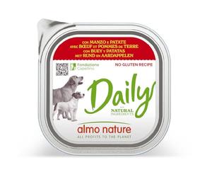 almo nature Daily Menu Dog No grain Paté with Beef and Potatoes, 300 g, Pack of 9