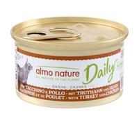 almo nature Daily - Wet Cat Food for Adult Cats, Chuncks with Turkey and Chicken, Grain-Free, Gluten-Free Recipe, 85g, Pack of 24