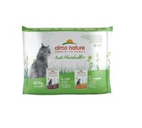 Almo Nature Functional - Anti Hairball - Wet Food for Adult and Mature Cats - with Beef and Chicken - Prevents Hairball Formation - 70g (Pack of 6)